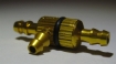 Picture of Gold anodised Gas or Glow Fuel T piece with fuel filter
