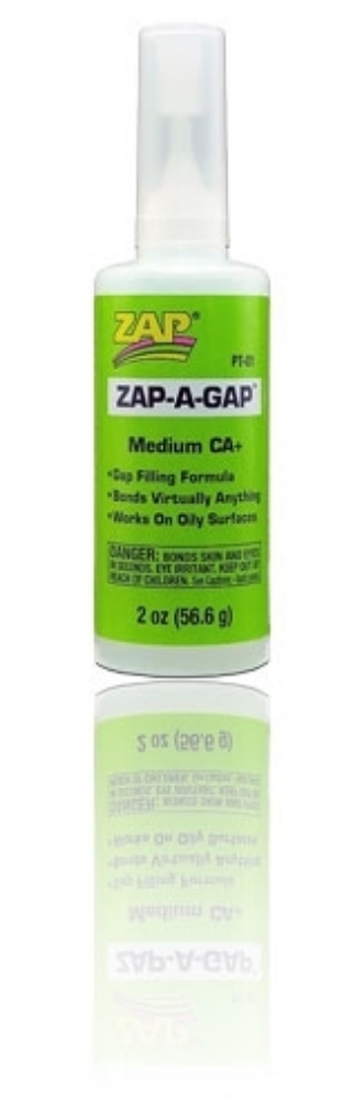 Picture of 2 oz ZAP-A-GAP CA  (Green Label) Medium Viscosity