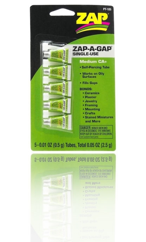 Picture of Mini Tubes ZAP-A-GAP CA  (Green Label) Medium Viscosity