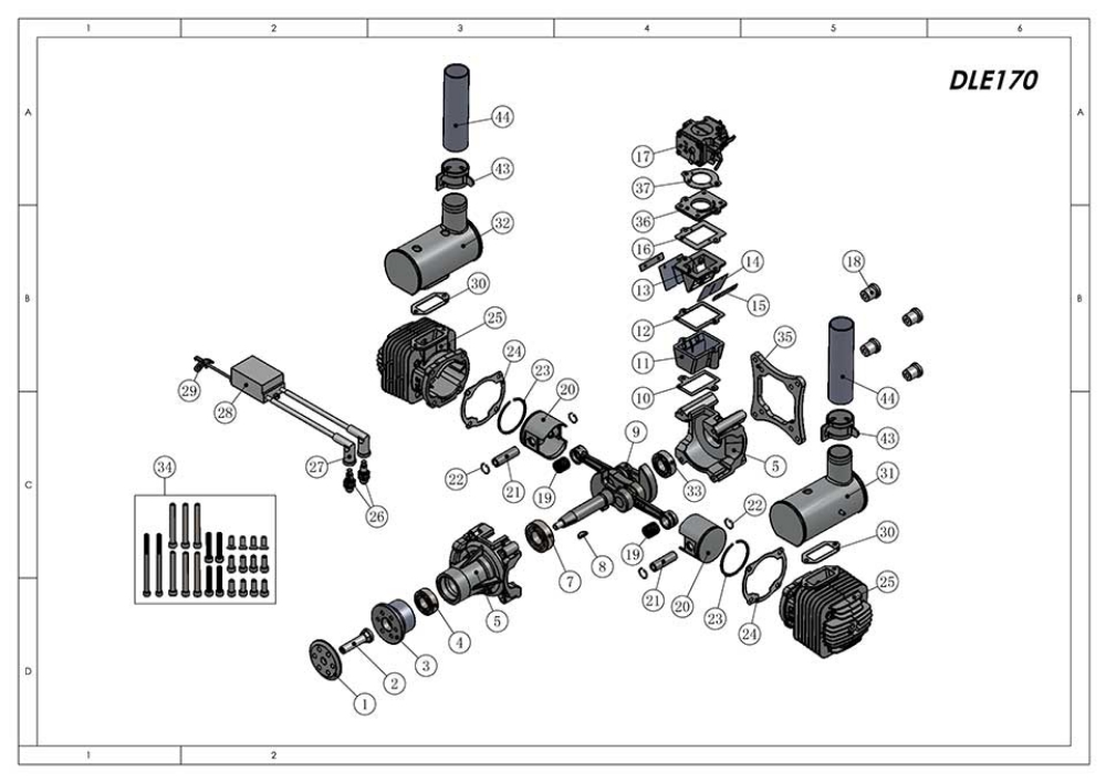 DLE170 Exploded View