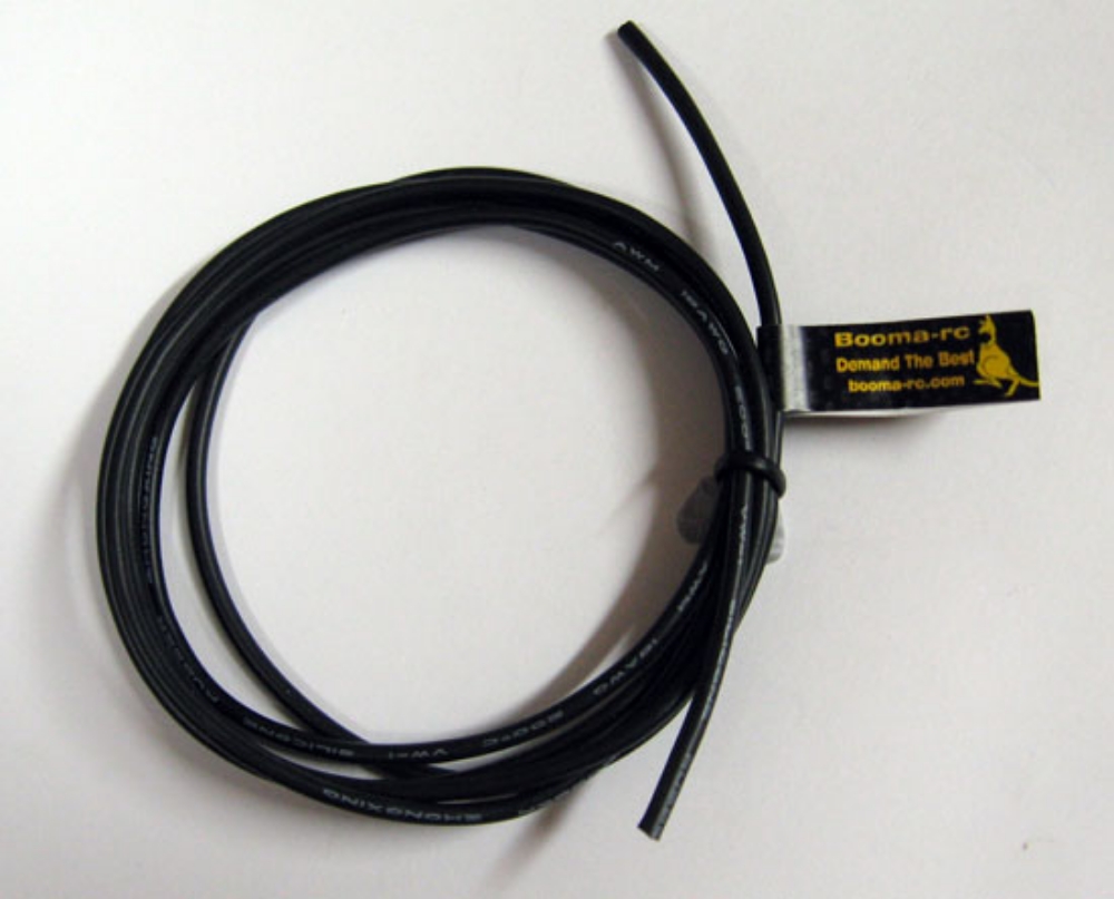 Picture of 1 Meter 16AWG Silicon Wire Black